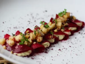 Raw Beetroot Ravioli