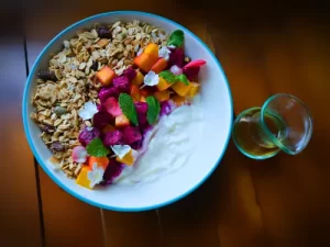 Superfoods granola with yogurt