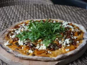 Roasted pumpkin and feta (V)